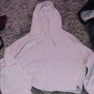 white top shop cropped hoodie